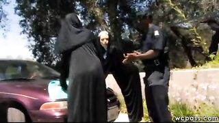 Arrested lustful nuns getting brutally anal fucked by two black police officers