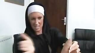 Bossy lustful nun go harsh on hard cock own spiritual mentor