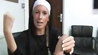 Bossy lustful nun go harsh on hard cock own spiritual mentor