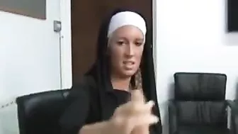 Bossy lustful nun go harsh on hard cock own spiritual mentor