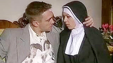Seductive lustful nun getting her ass fucked deep
