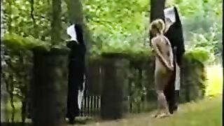 Slave are in a pervert submission, lustful nun suffering humiliation