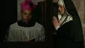 Sinful nun gets anal fucked by black priest - Cruel punishment at old monastery