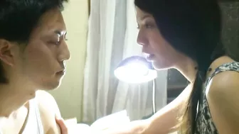 Sex waits for oriental mom as she takes panties off in front of son