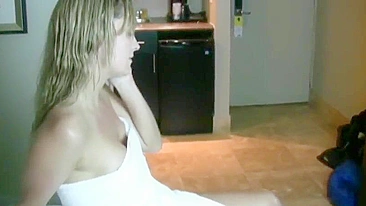 Lonely mom gives sexual lesson to son who fucks her with the condom on