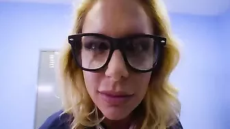 Thin guy fucks classmate's powerful blonde mom in the locker room