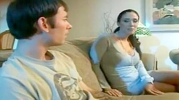 Pretty mom helps innocent stepson realize all his dirty fantasies