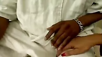 Ebony mom gets to know daughter's BF better by having fun with his BBC