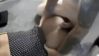 Chesty mom stuck under the bed and properly drilled by her stepson