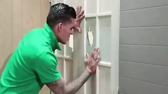 Handsome son sneaks in sauna to fuck friend's hot mom with juicy tits