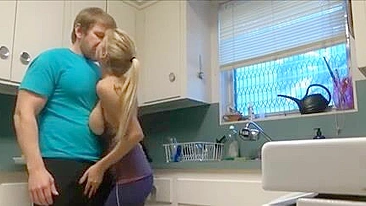 Laundry room is nice place for hot mom to get nailed by stepson