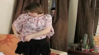 Mom in skirt and bra has XXX sex with her own stepson spying on her Mom in skirt and bra has XXX sex with her own stepson spying on her