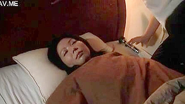 Oriental mom wakes up when stepson starts XXX fucking in her sleep