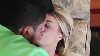 Boy drills blonde girlfriend and her mom who wants some XXX fun too