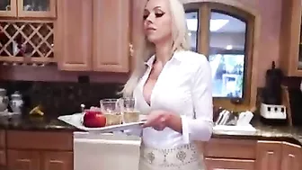 Boy drills blonde girlfriend and her mom who wants some XXX fun too