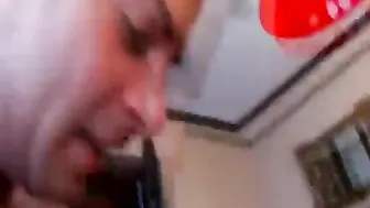 Older XXX whore is fucked by stepson in her mouth and shaved pussy