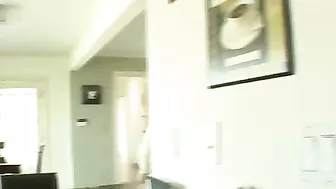 Cock enters muff of mom in stockings who catches stepson with XXX boner