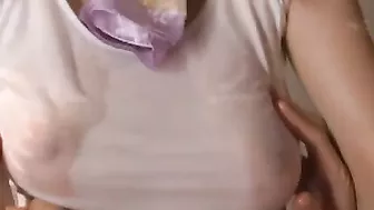 Oriental XXX whore gives sexual joy to boy with the help of her tits