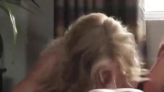 Sexy moms shake round boobies during a XXX threesome with stepson