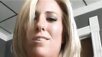 Big-boobied mom tempts stepson into a XXX twosome in the kitchen