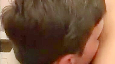 XXX porn of young man who fucks Russian mom with saggy boobs in office