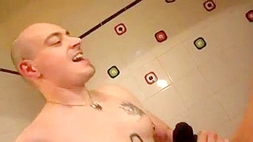 Mom is fucked by stepson in bathroom for the first time in XXX porn