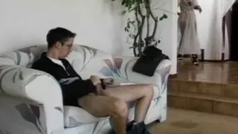 Naughty guy lures his blonde mom in lingerie into a crazy XXX twosome