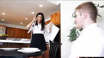 Girl stops sulking to be fucked by XXX boyfriend together with her mom