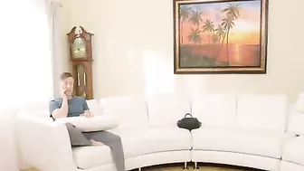 Horny mom rushes to suck stepson's XXX sized cock and get humped