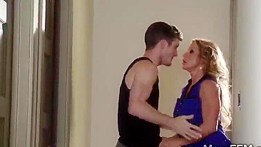 Ginger mom and her nasty blonde stepsister have XXX sex with the virgin