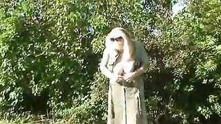 Boy gets it on with XXX slut who is his girlfriend's horny mom outdoors