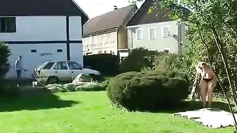 Boy gets it on with XXX slut who is his girlfriend's horny mom outdoors