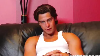 Mom with round breasts and trimmed cunt has XXX sex with stepson