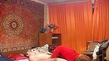 Camera captures lewd mom cheating with stepson in Russian XXX porn
