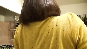 A lot of XXX pleasure for oriental mom from young man in the kitchen