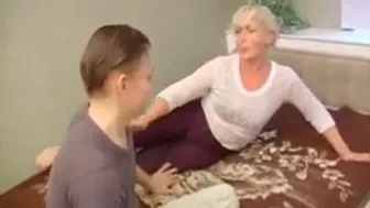 Young guy gives XXX satisfaction to his own blonde mom in her bedroom