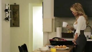 Guy touches mom and even makes her suck XXX fuckstick in the kitchen