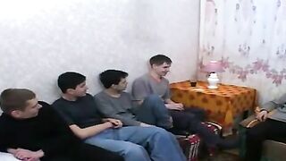 Russian XXX slut's great experience with a bunch of younger cocks