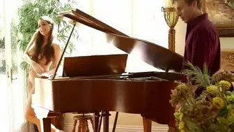 Mom with big tits drilled after playing piano in the nude for XXX lover