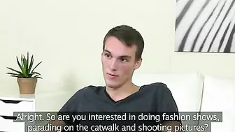 Man has sex with pretty XXX slut in stockings as part of job interview