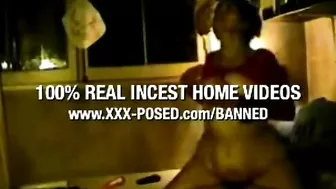 Homemade XXX video of pretty mom nicely riding stepson's fuckstick