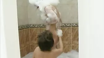 Lucky stepson tempted into XXX affair with horny mom in the bathroom