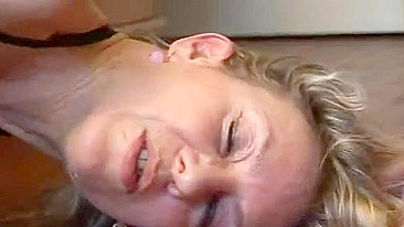 French blond mom enjoys hardcore XXX pounding right in the kitchen