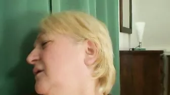 Muscular guy caught having XXX quickie with girlfriend's chubby mom