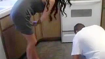 Bitchy mom punished by stepson who fucks her XXX twat in nice poses