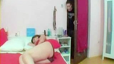 Horny stepson sneaks into mom's room and stretches her XXX pussy