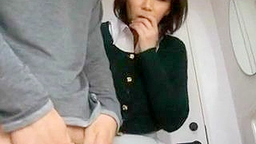 Innocent Japanese mom pleases shocked stepson with XXX handjob