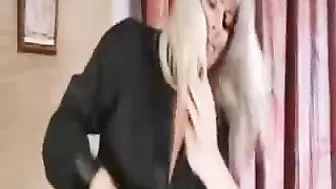 Horny stepson drags resting blond mom into taboo XXX fuck on bed