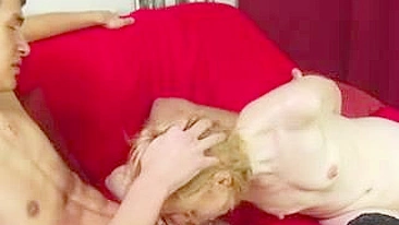 Mature mom worships stepson's XXX ass before giving him nice blowjob