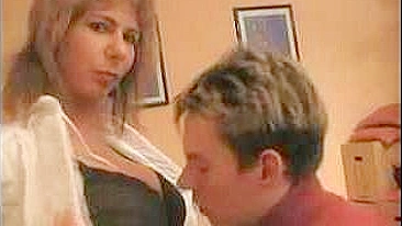 German mom with round XXX boobs helps student regain concentration